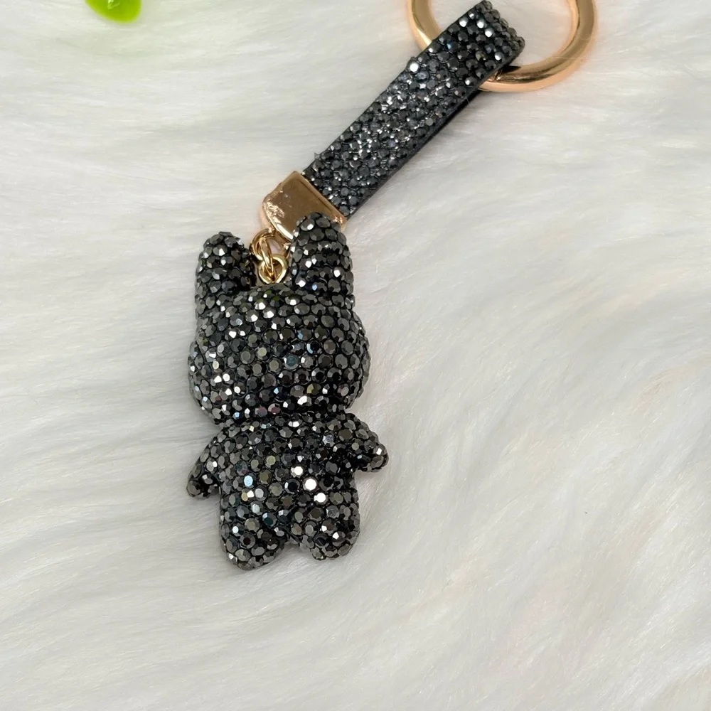Sparkling Black Character Keychain/Bag‎ Charm